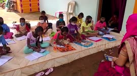 Loudspeakers used to broadcast lessons to students in remote village schools in India