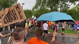 Black Lives Matter protestors meet Back the Blue rally in Bloomington, MN