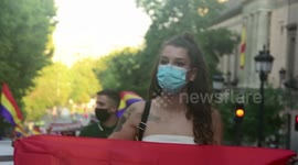 Manifestación en contra de la monarquía en España