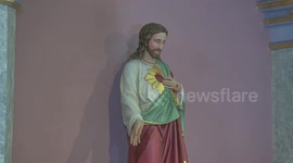 Christ the Redeemer heart beating at Our lady Catholic Church, Mount Carmel, Pa
