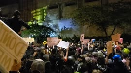 People don't want to listen to their mayor during protest in Portland, Oregon