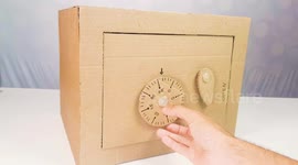 YouTuber constructs functioning combination safe from cardboard