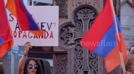 Armenian diaspora in Greece hold anti-Azerbaijan protest