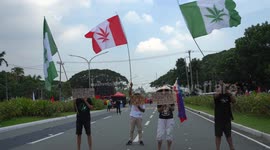 Protesters lobbied for legalization of cannabis in the Philippines during SONA rally