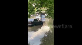 Severe flooding in Moscow, Russia
