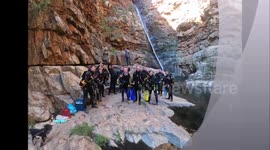 Altitude waterfall Scuba dive