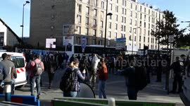 Migrants evacuation. Canal Saint-Denis, Aubervilliers (Paris suburb)