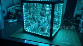 Computer science student shows off mind-bending LED 'infinity cube'