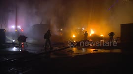 Salvation army facility in Riverside County, California destroyed by fire