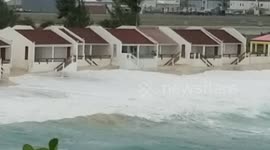 High Surf in St Maarten from Invest 92L PTC9