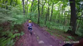 Journey of life: Dad films son's biking progress over three-year period