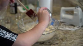 Chocolate Chip Waffles in the Making
