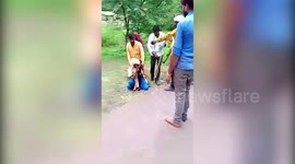 Woman forced to carry husband on her shoulders as punishment for alleged extramarital affair in central India