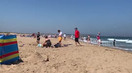 Busy beach, South Shields. No social distancing