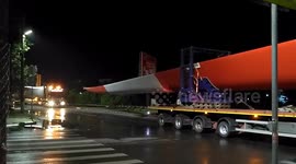 Transportation of giant wind turbine blades to the Windfarm on the shores of the Azov Sea in Russia. Part II.