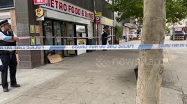 Further footage of the stabbing scene in Islington