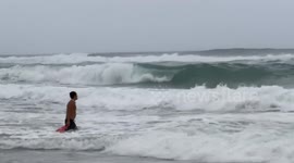 Tropical Storm Isaias whips up the surf in southern Florida