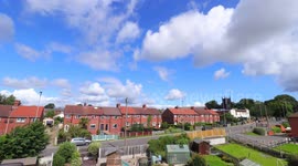 Timelapse of clouds above a Leeds suburb with beautiful dawn chorus bird song.