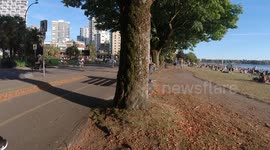 TIME LAPSE 2020-07-20 Canada Vancouver English Bay Beach Sunset COVID-19 Careless Crowds 3-3