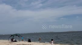 Jamaica Bay a 500M Beach shore filled with human trash