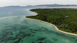 Beautiful drone shot at Taketomi-jima, Okinawa, Japan.