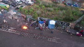 Homeless Set Fire in Oakland