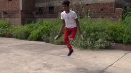 16-year-old with one leg shows off incredible skipping skills in New Delhi