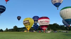 Dozens of hot air balloons drift over Bristol in secret socially distant festival