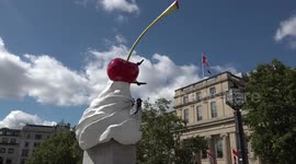 Trafalgar Square fourth plinth swirl of ice cream sculpture unveiled