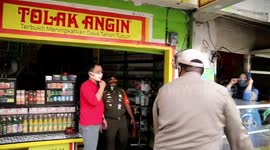 Red Zone Corona Virus Spread. Residents Do Not Wear Masks Outside Angry Homes - Angry When They Are Raided By Covid-19 Prevention Officers In Jakarta, Indonesia