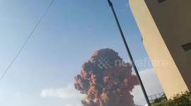 Footage shows moment of Beirut blast