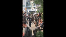 NYC Black Lives Matter Protesters and NYPD Police Second Scuffle at Madison Square Park
