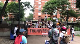 BLM Second Speaker Chants with Protesters against Police Brutality and Trump at Park Rally