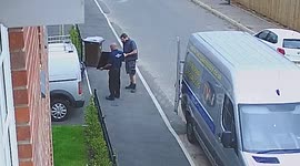 Couple desperately searching for their lost cat finally solve the mystery after CCTV shows the cheeky puss jumping into a van