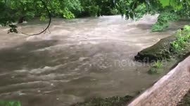 US river bursts banks after Tropical Storm Isaias sweeps through Philadelphia