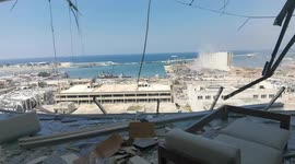 Windows from 12-storey tower near Beirut port completely blown out after blast