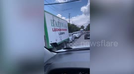 Traffic jams in the Philippines as new Covid-19 lockdown is announced
