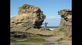 Happy dance after lockdown is lifted in South Africa and allowed to go back to beach.