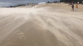 Strong winds from Tropical Storm Isaias shift direction on Delaware beach