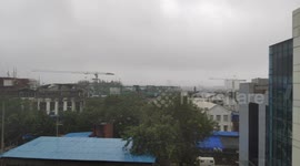 Beautifull View in heavy rainfall from top floor.