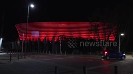 Cape Town Stadium lights up in red in solidarity with tourism industry in South Africa