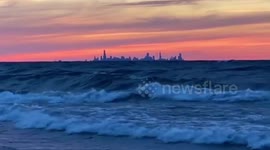 Lake Michigans rough waters