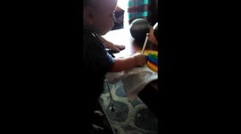 Cute Baby Plays