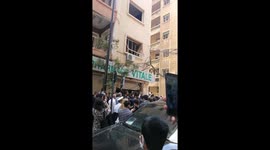 Lebanon protest during Macron visit