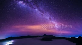 Mt Bromo volcano timelapse Indonesia