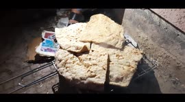 Barbecue Meat With Special Home Made Bread In Eid El Adha - Egypt Special Food