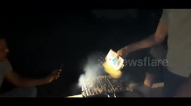 Night Barbecue Meat In Qarun Lake Egypt - Eid El Adha