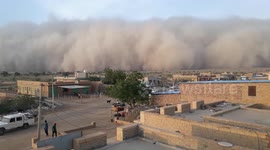 Further footage shows massive dust storm slowly engulf western Indian city