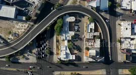 Aerial view of car traffic on the bridge in Hermosillo, Mexico.time lapse, Hyperlapse