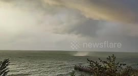 Amazing waterspout spotted in Lake Erie